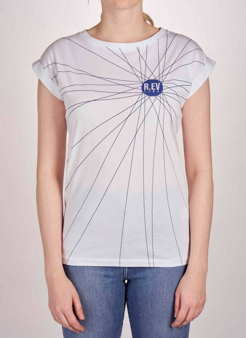 Tricou alb R.EV 1703 BY REMCO EVENPOEL  femeie