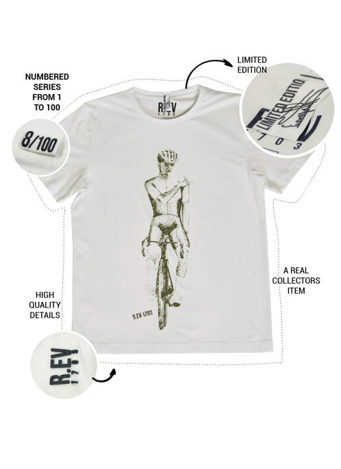 Tricou alb R.EV 1703 BY REMCO EVENPOEL  bărbat