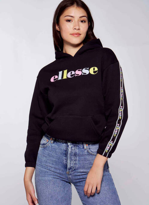 Hanorac cu glugă negru ELLESSE fată