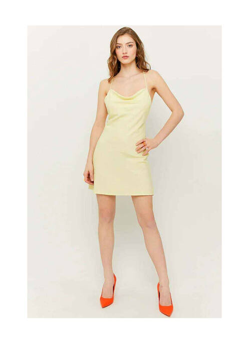 Rochie scurtă galben TALLY WEIJL femeie