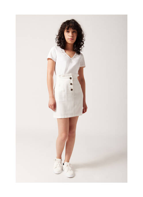 Fustă scurtă bej NAF NAF femeie