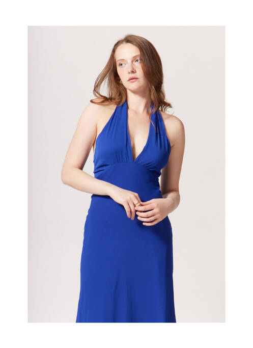 Rochie lungă albastru NAF NAF femeie