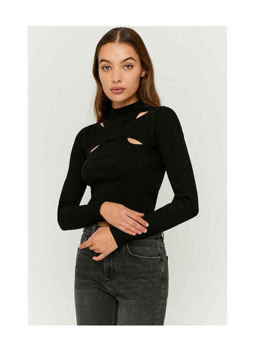 Pulover cu guler înalt negru TALLY WEIJL femeie