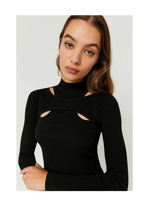 Pulover cu guler înalt negru TALLY WEIJL femeie