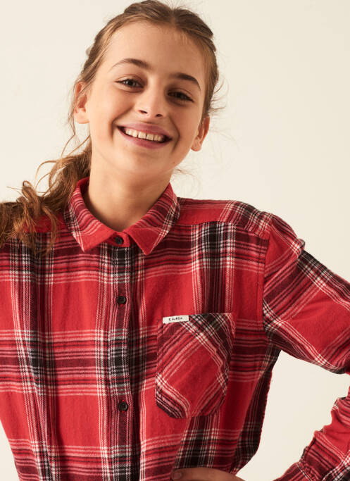 Cămașă cu mâneci lungi roșu GARCIA fată