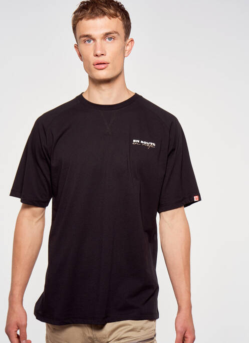 Tricou negru TOURIST LEMC bărbat