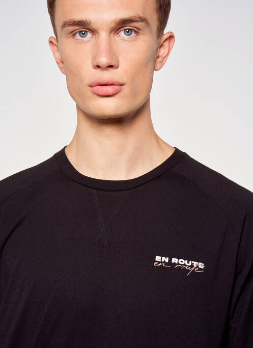 Tricou negru TOURIST LEMC bărbat