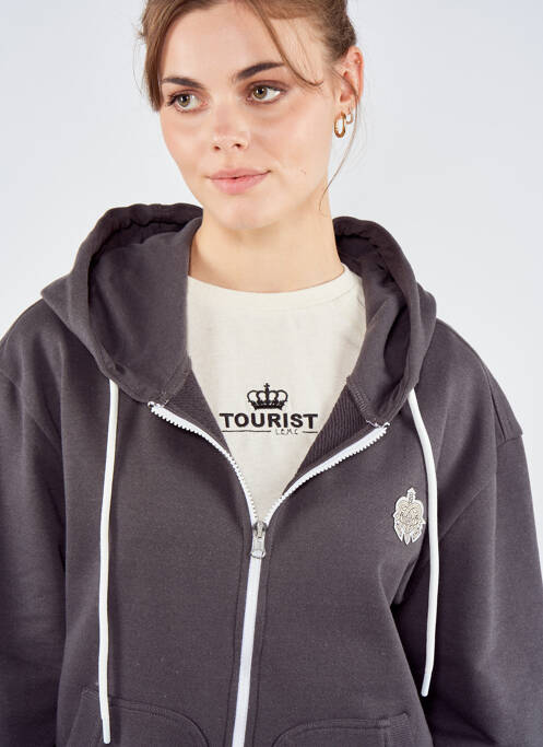 Vestă cu mâneci lungi gri TOURIST LEMC femeie