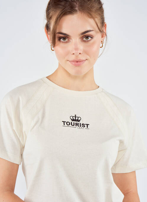 Tricou bej TOURIST LEMC femeie