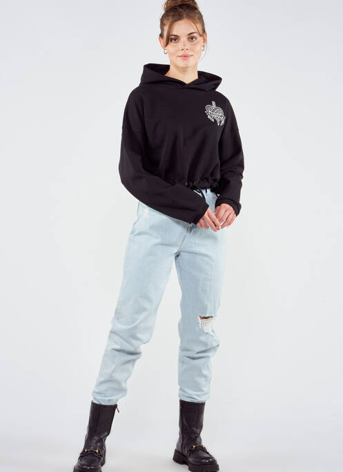 Hanorac cu glugă negru TOURIST LEMC femeie