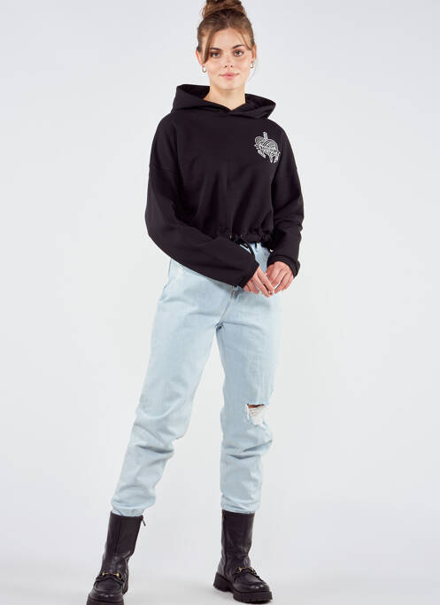 Hanorac cu glugă negru TOURIST LEMC femeie