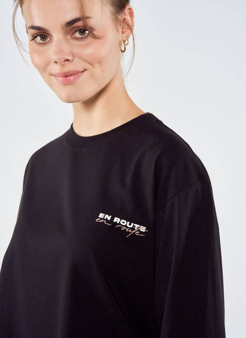 Tricou negru TOURIST LEMC femeie