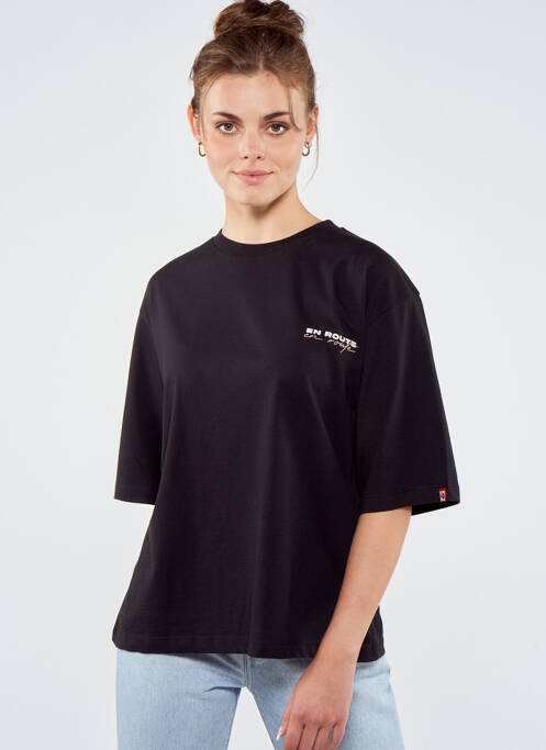 Tricou negru TOURIST LEMC femeie