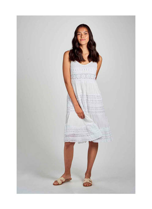 Rochie lungă alb HAILYS femeie