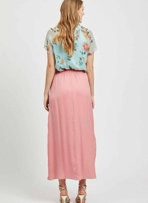 Fustă lungă roz VILA femeie