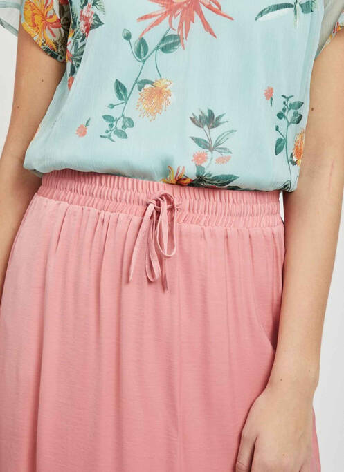 Fustă lungă roz VILA femeie