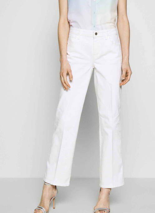 Blugi cu croială dreaptă alb GUESS femeie