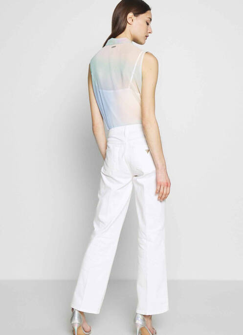 Blugi cu croială dreaptă alb GUESS femeie