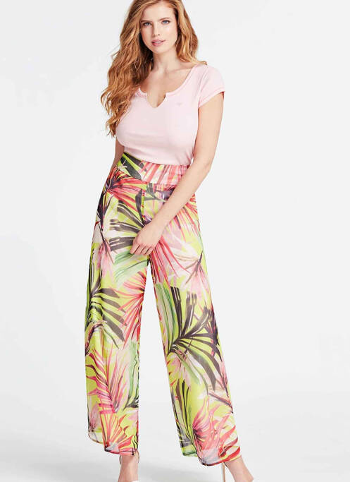 Pantalon evazat galben GUESS femeie