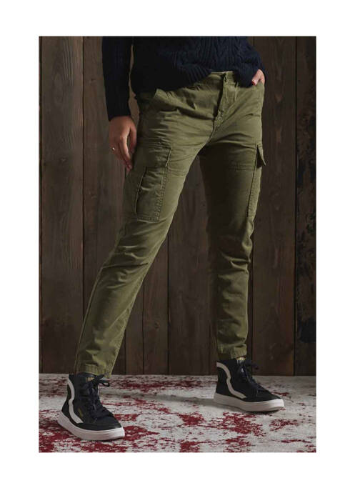 Pantalon cargo verde SUPERDRY femeie