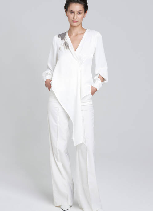 Pantalon drept alb YOUNG DESIGNERS femeie