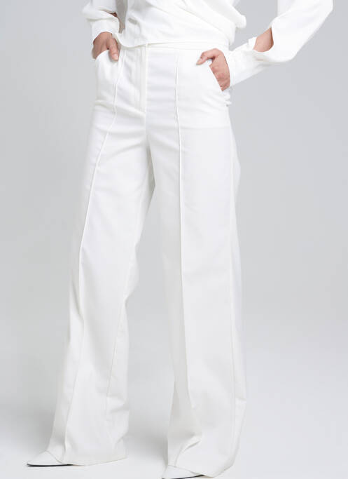 Pantalon drept alb YOUNG DESIGNERS femeie