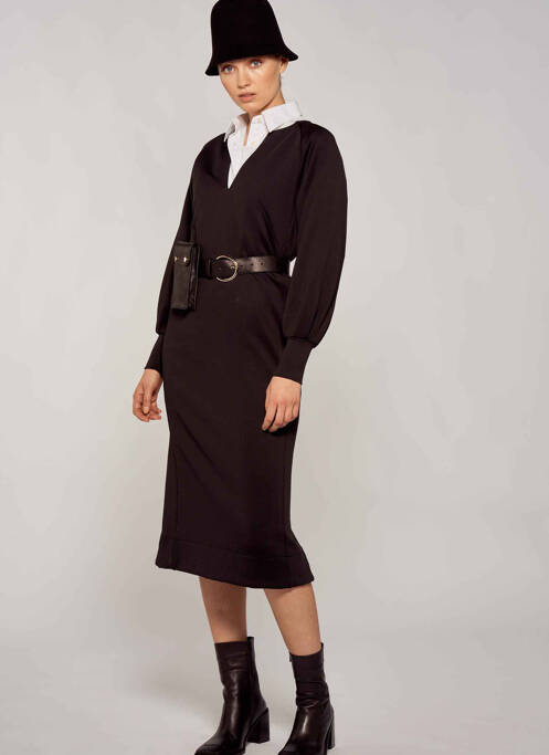 Rochie lungă negru YUGEN femeie