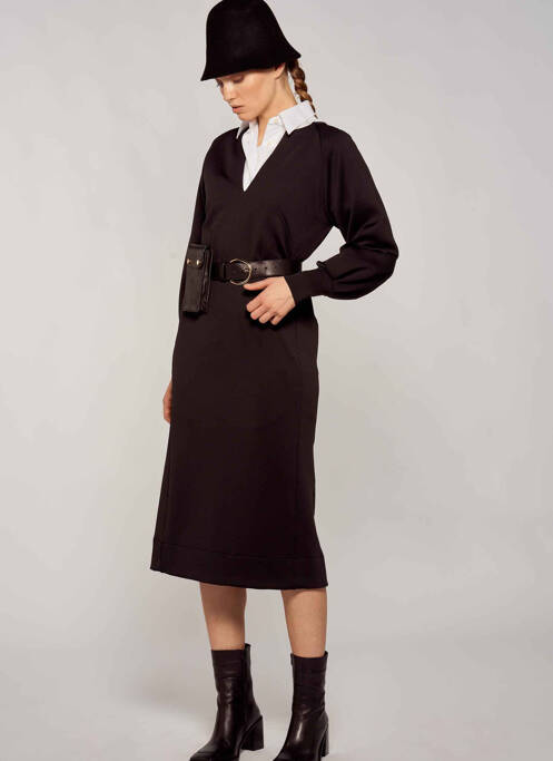 Rochie lungă negru YUGEN femeie