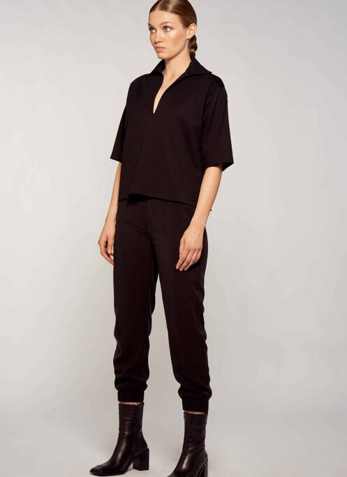 Polo negru YUGEN femeie