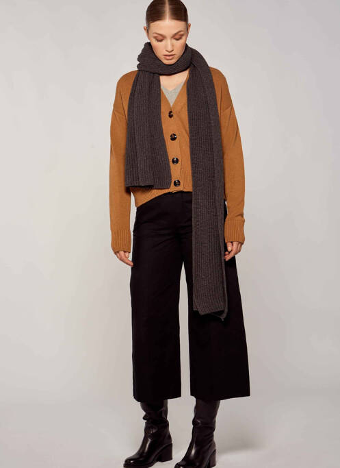 Vestă cu mâneci lungi maro YUGEN femeie