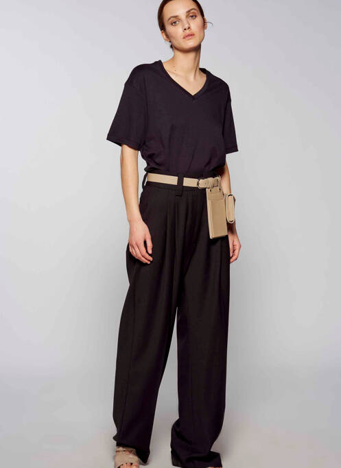 Pantalon drept negru YUGEN femeie