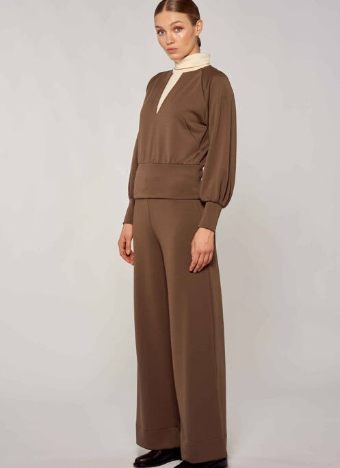 Pantalon evazat maro YUGEN femeie