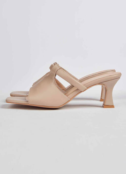 Sandale/Pantofi decupați bej YUGEN femeie