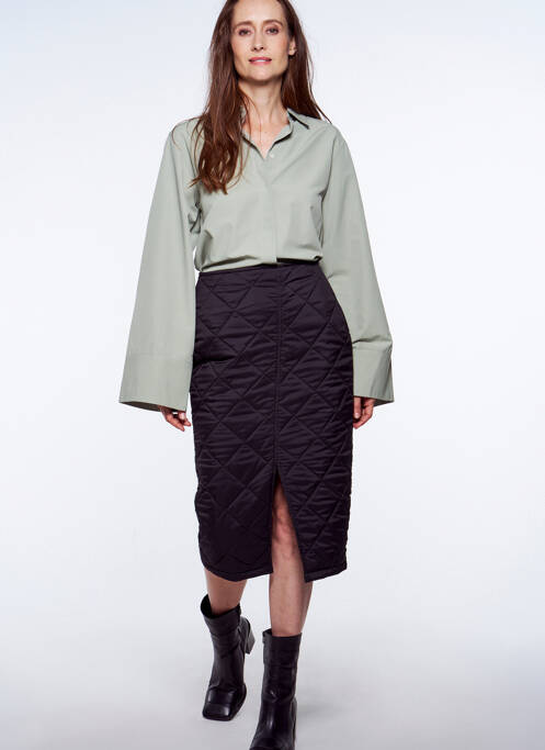 Fustă midi negru YUGEN femeie