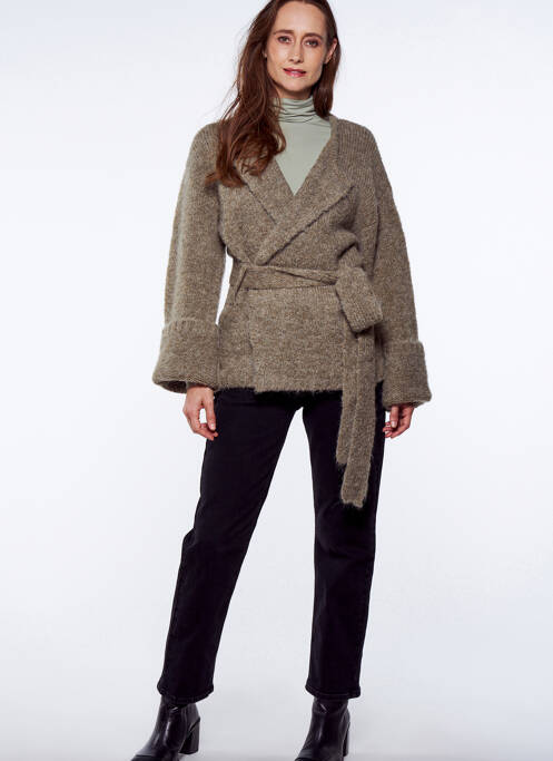 Vestă cu mâneci lungi verde YUGEN femeie