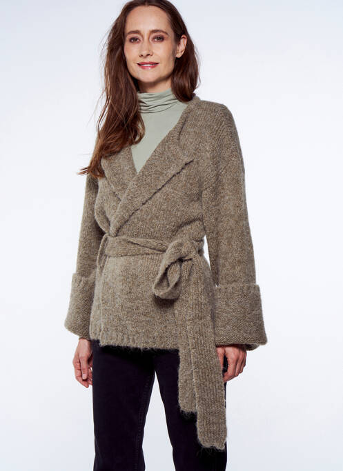 Vestă cu mâneci lungi verde YUGEN femeie