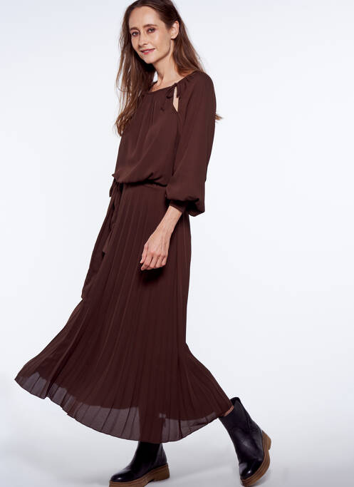 Rochie lungă maro YUGEN femeie