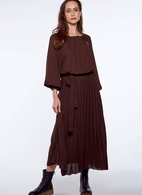 Rochie lungă maro YUGEN femeie