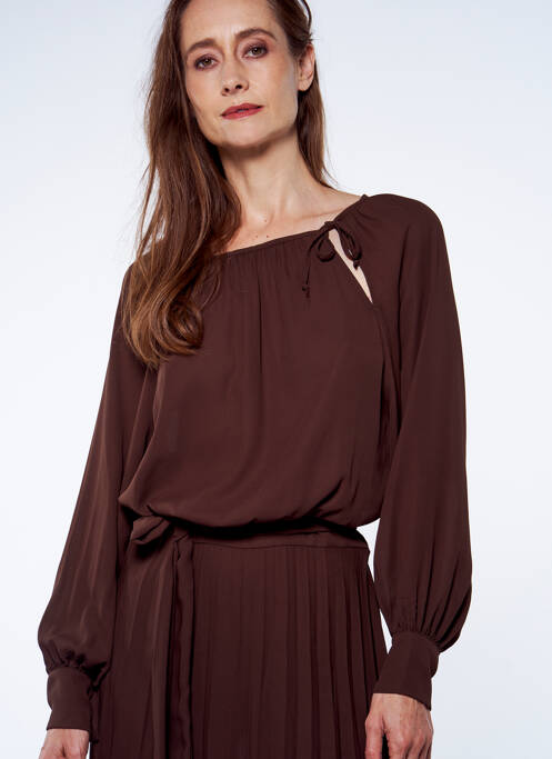 Rochie lungă maro YUGEN femeie