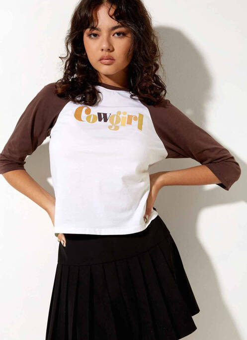 Tricou alb MOTEL femeie