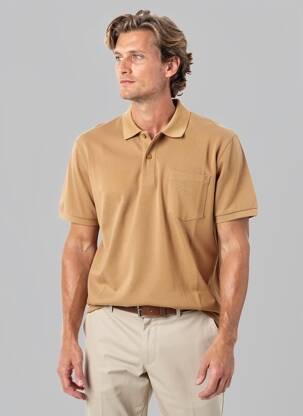 Polo croială dreaptă mâneci scurte bej LEE COOPER bărbat