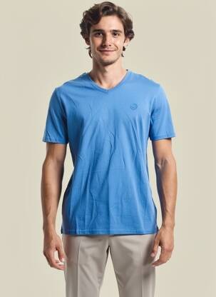 Tricou croială dreaptă mâneci scurte albastru LEE COOPER bărbat