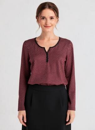 Top mâneci lungi mâneci lungi roșu DAMART femeie