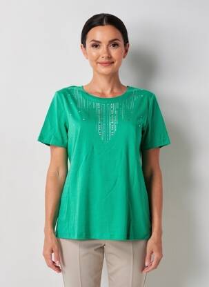 Top mâneci scurte mâneci scurte verde DAMART femeie