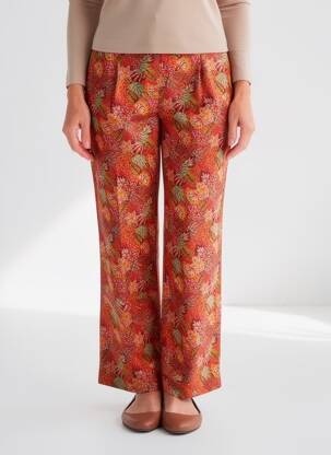 Pantalon drept elasticitate mărime normală roșu LA FIANCÉE femeie