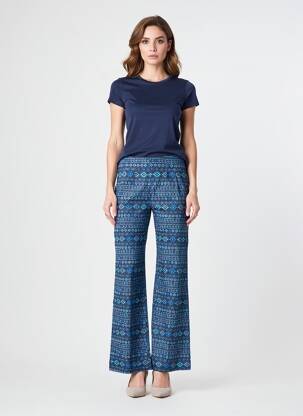 Pantalon drept elasticitate mărime normală albastru LA FIANCÉE femeie