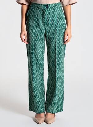 Pantalon drept elasticitate mărime normală verde PRINCESSE NOMADE femeie