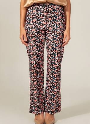 Pantalon drept talie elastică negru LA FIANCEE DU MEKONG femeie