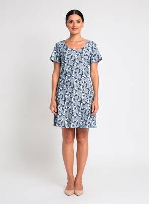 Rochie scurtă mâneci scurte mâneci scurte albastru LA FIANCÉE femeie