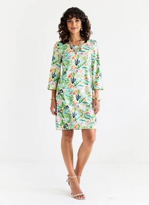 Rochie scurtă mâneci 3/4 mâneci 3/4 verde LA FIANCÉE femeie